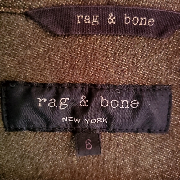 Rag & Bone Women's Green Military Style Jacket Size 6 - Picture 9 of 12